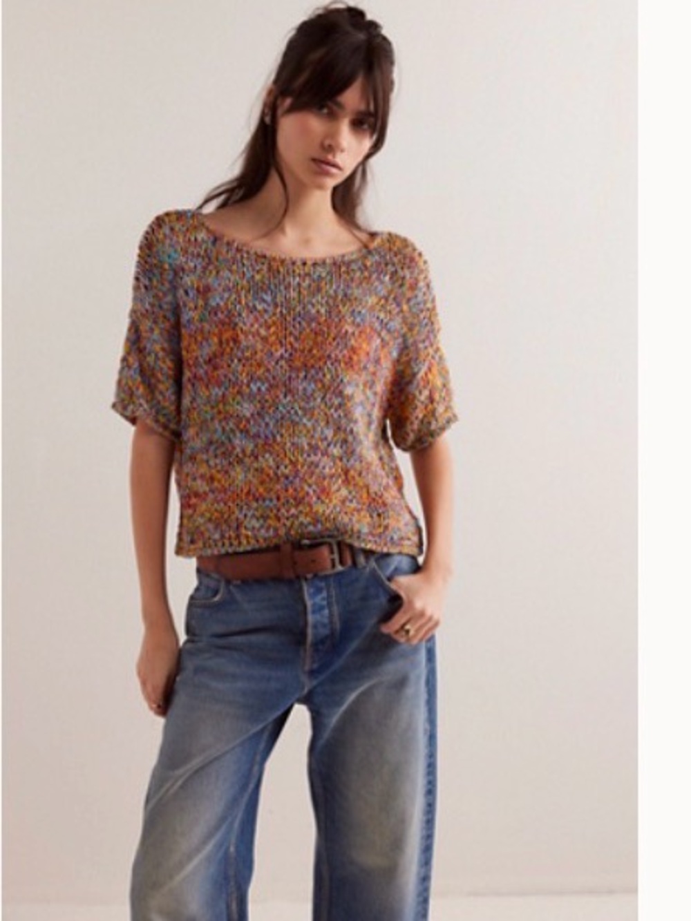 Free People Multicolor Knit Top. Size S